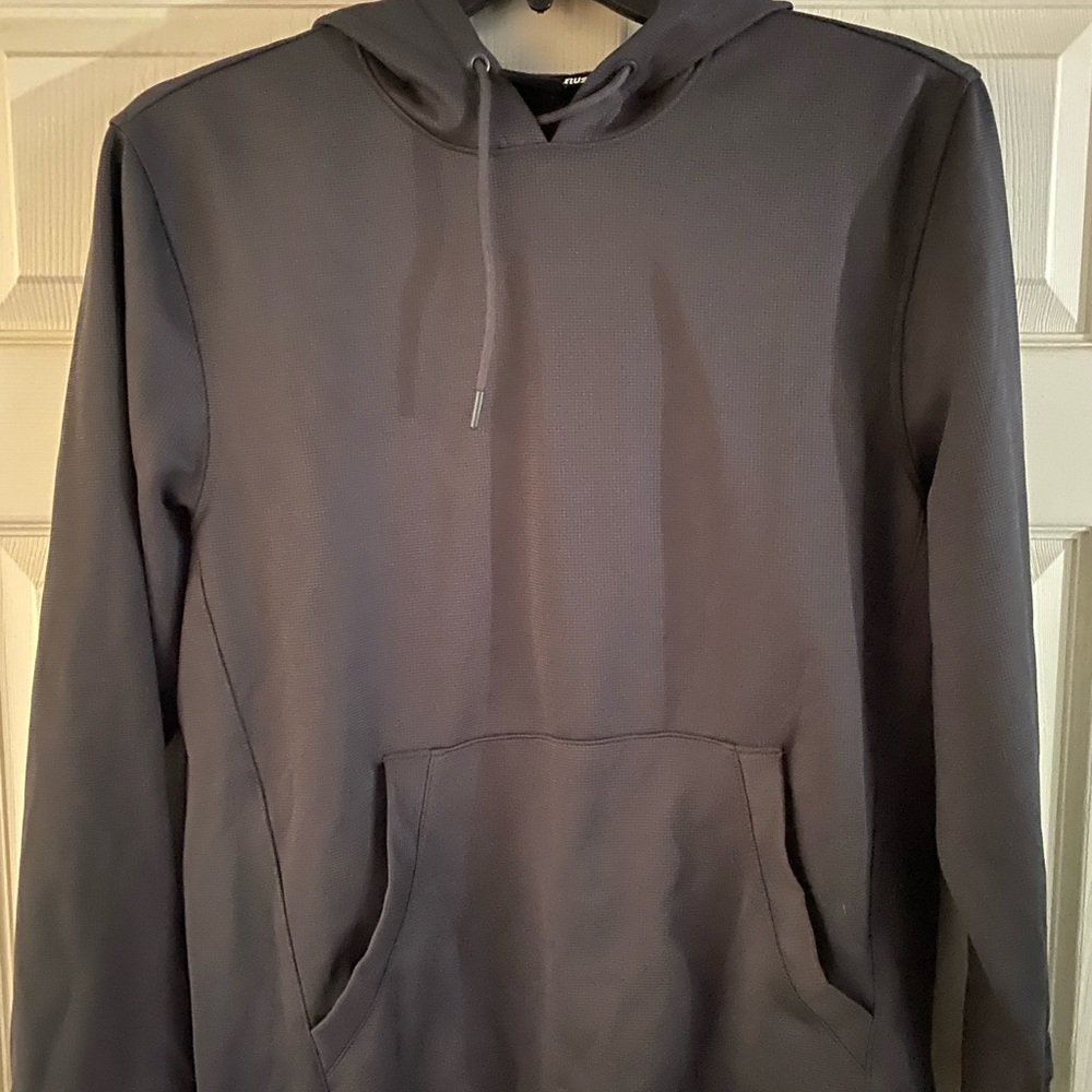 Russell Men's Gray Pullover Hoodie Sweatshirt